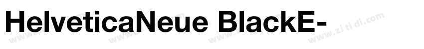HelveticaNeue BlackE字体转换